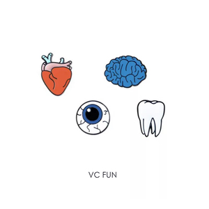 VCFUN | 日系原宿个性别致大脑眼球牙齿心脏创意胸针包包别针超酷