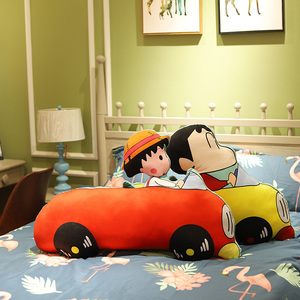 日本卡通公仔樱桃小丸子蜡笔小新抱枕靠垫床头沙发动漫毛绒玩具偶