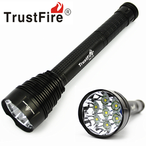 TrustFire J18白光7灯L2超亮照液晶显示屏 LED充电锂电强光手电筒