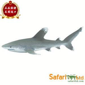 Safari Ltd美国正品 远洋白鳍鲨 鲨鱼仿真海洋动物模型玩具100271