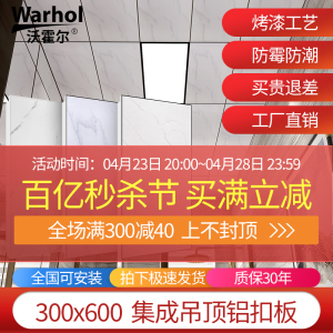 集成吊顶铝扣板300×600厨房卫生间吕天花板材料浴室全套板材自装