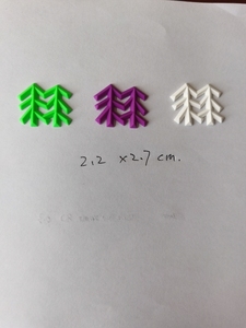 （发5个）立体硅胶标烫印标服装辅料莹光紫莹光绿