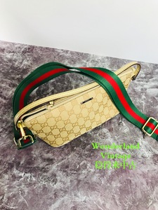 Vintage Gucci古琦饺子包老花腋下包日本中古二手包