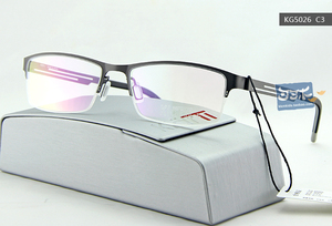 KlarTi克拉钛眼镜架KG5026黑色商务近视眼镜框生物钢眼镜西班牙产