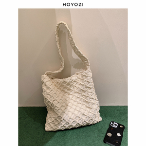 【小优家包包】HOYOZI原创菱格托特包单肩大容量包包女款小众设计