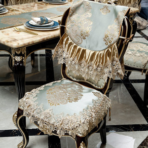 欧式餐椅垫套装奢华家用四季通用北欧防滑布艺餐桌椅垫坐垫子定做