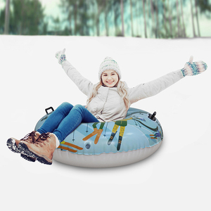 冬季户外PVC成人充气滑雪圈雪橇滑雪板儿童滑雪辅助道具用品