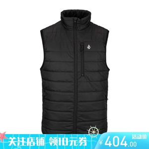 VOLCOM 一款两色 防风保暖滑雪背心马甲男士 G1852200 吊牌价898