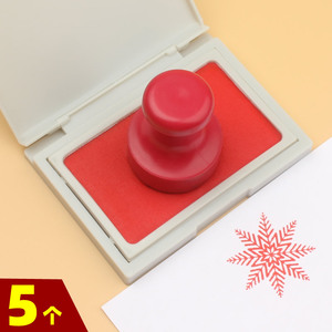 快干印台布面印尼方形塑料壳财务办公防水红色印泥盖章印台盒子