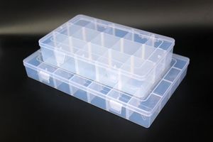 大号透明分格收纳盒可拆塑料盒乐高储物箱带隔层收纳箱翻盖