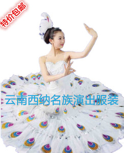 包邮杨丽萍傣族孔雀舞舞蹈演出舞台表演民族服装舞成人女装