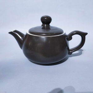 包邮潮州茶壶茶具黑色白底反口杯茶盖碗茶备盖欧盖子茶闭公道杯