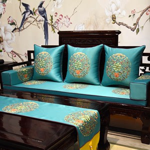 新中式红木沙发坐垫定制防滑实木家具沙发垫海绵垫乳胶垫全套定做