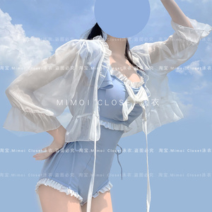 Mimoi Closet超仙lolita外搭外套薄款雪纺罩衫防晒温泉游泳衣女款