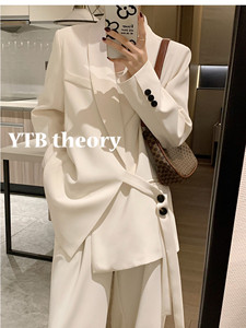 美国YTB theory西装2024春秋新款职业两件套装高级感女神西服外套