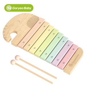 goryeobaby正品玩具益智八音手敲琴宝宝木琴调音乐器儿童音乐玩具