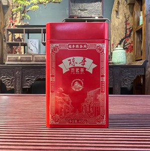 湖北赵李桥 陈年米砖茶罐装特级红砖茶400克/罐 赵李桥茶厂火车头