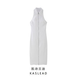KASLEAD 新款 女装 欧美风时尚修身风衣式迷笛连衣裙 2491001