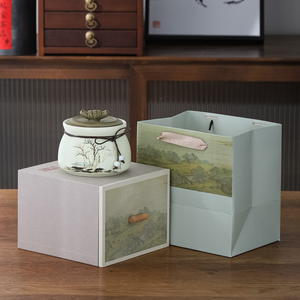 茶叶礼盒装空盒高档陶瓷罐单罐包装盒白茶绿茶红茶通用礼品盒定制