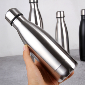 可乐瓶304真空不锈钢学生运动纯色大容量保温瓶刻字定制LOGO