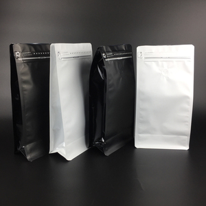 八边封易撕拉链单向气阀咖啡豆500g一磅自封袋奶料食品塑料包装袋