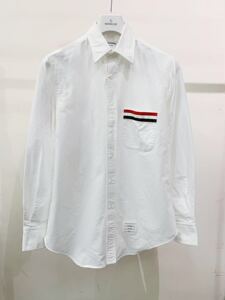 Thom Browne 20秋冬 胸口彩条男士长袖 衬衫 衬衣 MWL288A