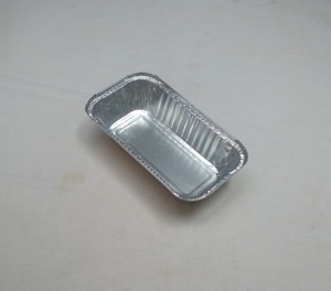 830毫升长方形锡纸食品餐盒锡箔饭盒配盖铝箔烘蛋糕方盒125个