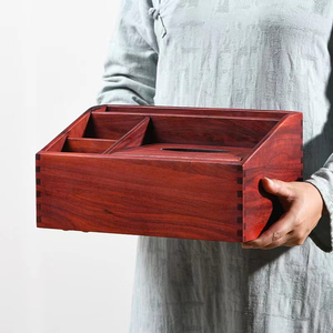 多功能遥控器纸巾抽纸收纳盒桌面客厅红木盒红木餐巾盒实木中式