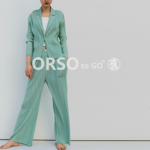 ORSO褶皱女装小西服外套开衫修身通勤上衣套装设计师原创品牌