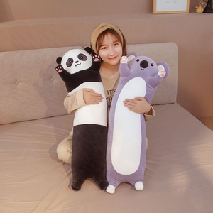 卡通考拉长抱枕毛绒玩具熊猫靠垫儿童安抚陪睡枕头布娃娃男孩女孩