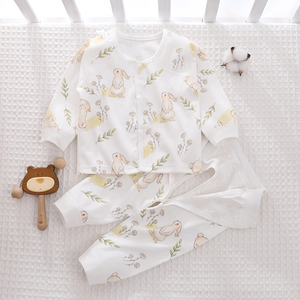 婴儿衣服a类纯棉0-3-6个月宝宝分体套装薄款新生婴儿儿衣服秋冬季