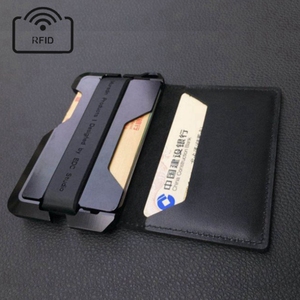 防RFID铝合金卡包真皮超薄驾驶证套信用卡名片夹金属防盗防磁钱包