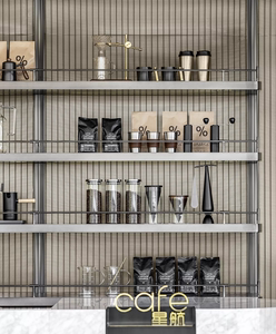 现代简约样板间售楼处咖啡主题水吧台装饰软装摆件