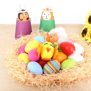 彩色仿真鸡蛋壳儿童幼儿园创意DIY绘画涂鸦彩蛋复活节手工材料