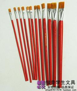 特价尼龙油画笔水粉笔 水彩笔 丙烯画笔 笔刷排笔1-12号单支出售