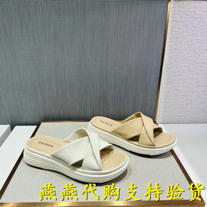 专柜正品Senda/森达2023年夏款厚底外穿拖鞋时尚女凉鞋SLV01 BT3