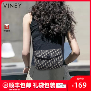 Viney包包2024新款包包女包斜挎包2023时尚腰包胸包帆布腋下小包