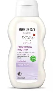 德国Weleda维蕾德白锦葵护理乳液润肤露 婴幼童保湿身体乳 200ml