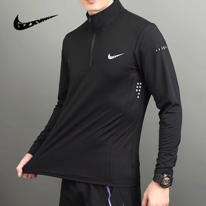 奥特莱斯运动长袖T恤男士弹力透气速干衣跑步健身训练打球上衣服