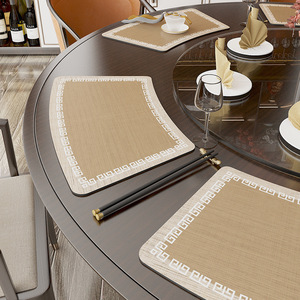 圆桌扇形餐垫餐桌隔热垫中式防烫防水餐布垫防油碗盘垫西餐垫