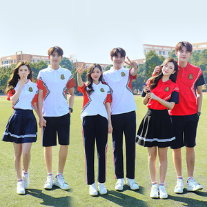 中学生校服套装高中生夏季韩版小学初中生毕业照班服学生装学院风