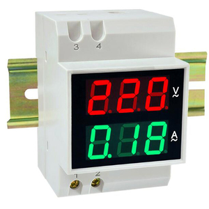 交流电流电压表 导轨式安装双显数字LED显示表头电流表头配互感器