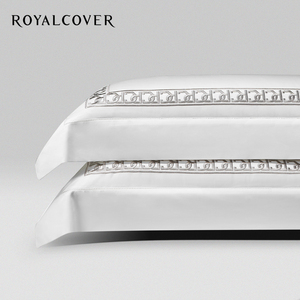 ROYALCOVER/罗卡芙100%全棉床品配件枕套 RC之印（一对装）