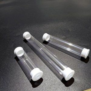 带盖子PVC透明硬管塑料管五金配件包装管轴套管子外径19内径18mm