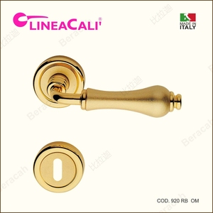 LINEA CALI 意大利原装进口铜门锁 金色面板分体现代房门锁 920