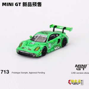 MINIGT 1:64 保时捷Porsche 911 GT3 R GTD AO赛车 合金汽车模型