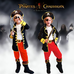 六一儿童节服装男童加勒比海盗杰克船长cos的衣服海盗套装演出服