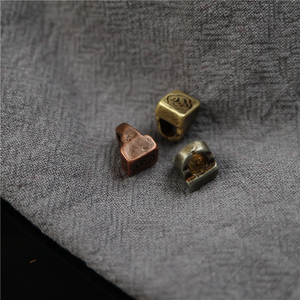 西藏手工纯铜配件磨损包浆小藏印挂坠铜印章星月菩提手串记数卡子