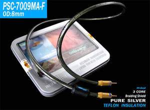 Yarbo/雅宝 PSC-7009MA-F 三芯纯银AUX线 德国雅堡发烧耳机对录线