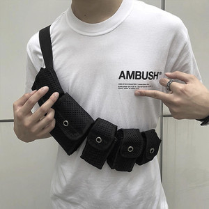 日本潮牌AMBUSH短袖T恤男正品18AW T-SHIRT tee 胸前字母logo夏女